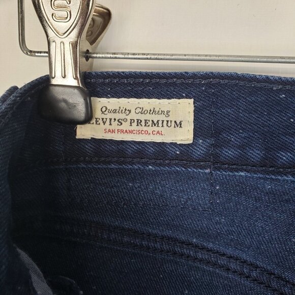 Levis Premium Wedgie Icon Ankle Dark Speckled Button Fly Jeans Womens Size 31 - Picture 9 of 13